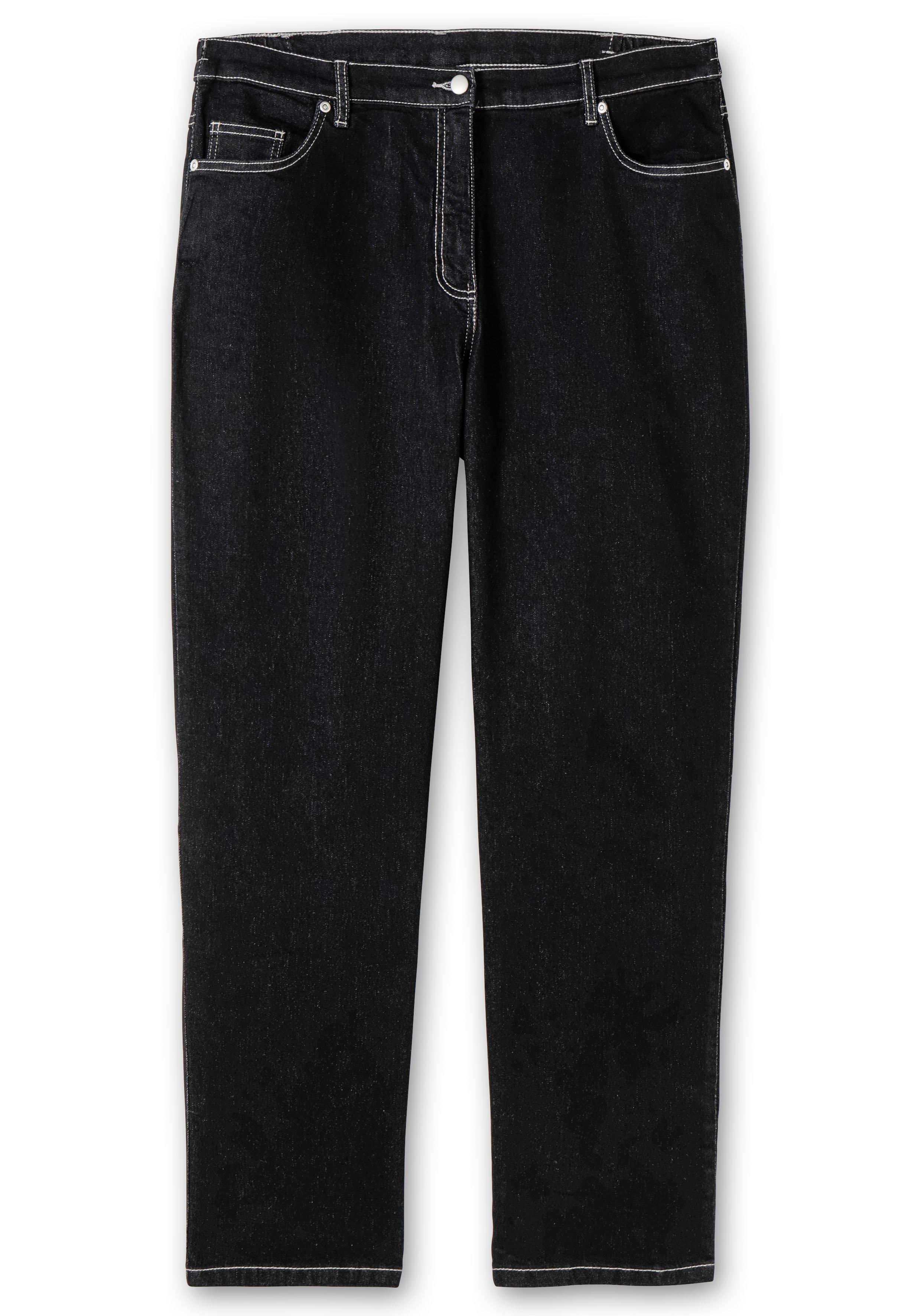 Gerade Jeans mit seitlichem Stretchbund