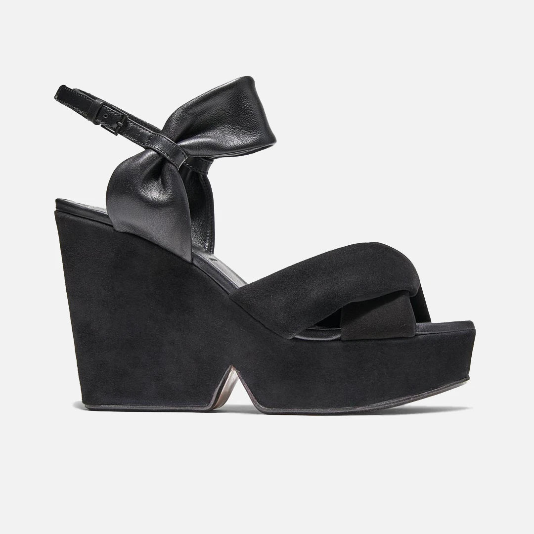 SANDALS - DARLIE sandals, suede goatskin black