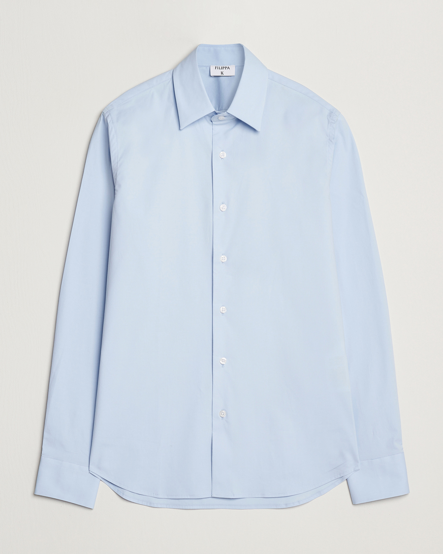Filippa K Slim Cotton Stretch Shirt Light Blue