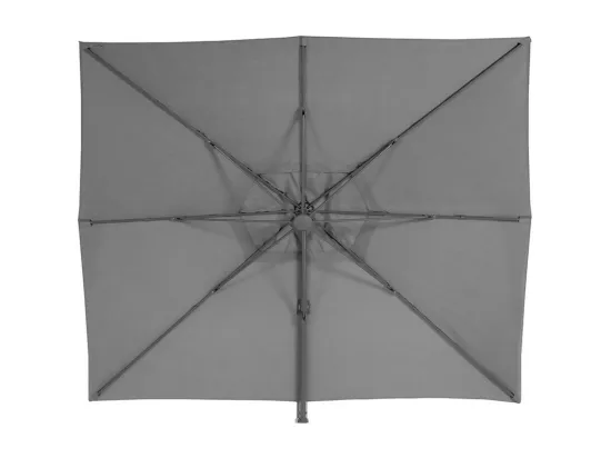 Parasol décentré Eléa inclinable rectangulaire ardoise Hespéride