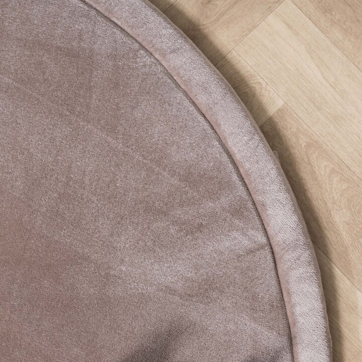 Ronde speelmat - Jip Taupe | Wasbaar