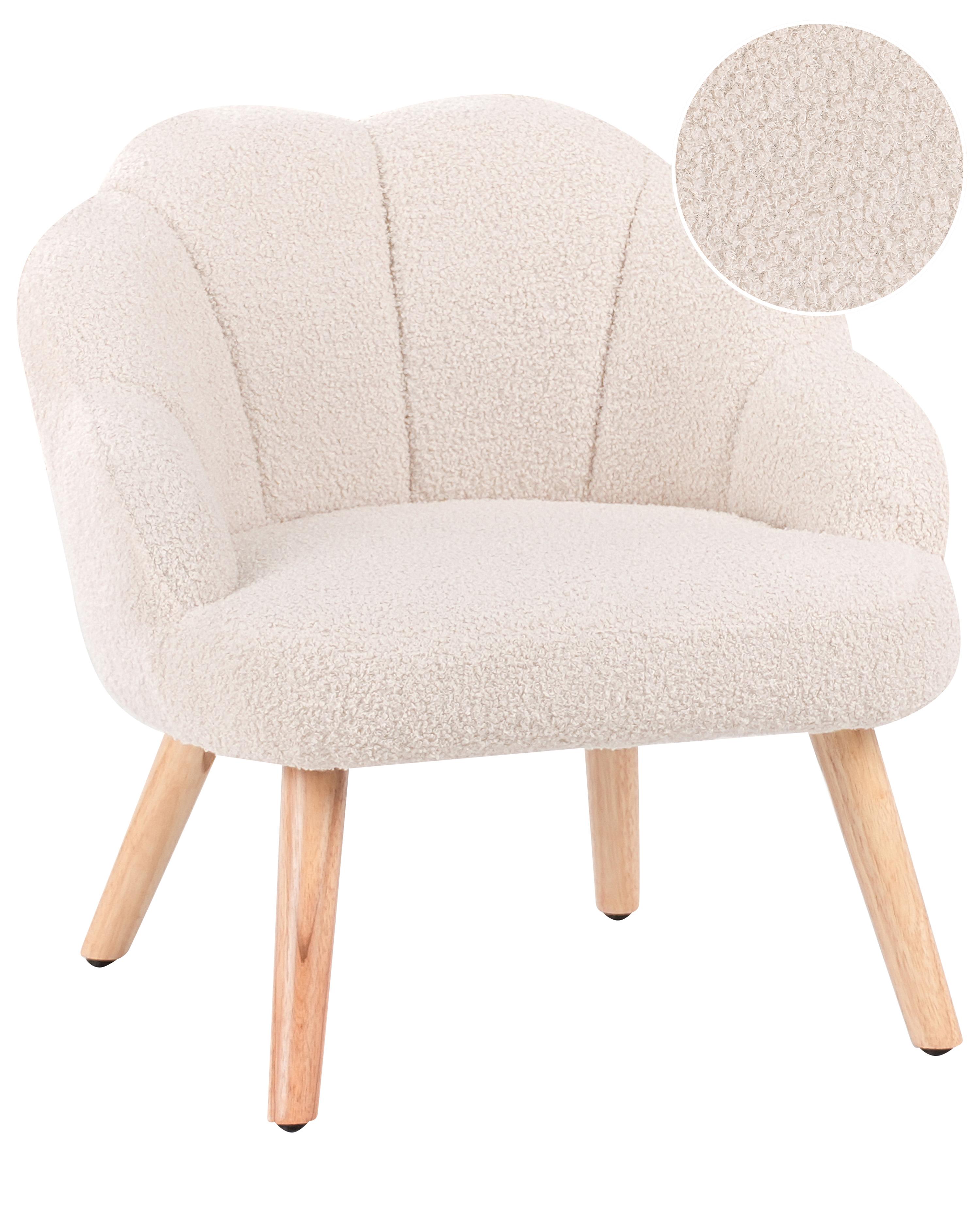 Kinderfauteuil MILAND Bouclé Lichtbeige