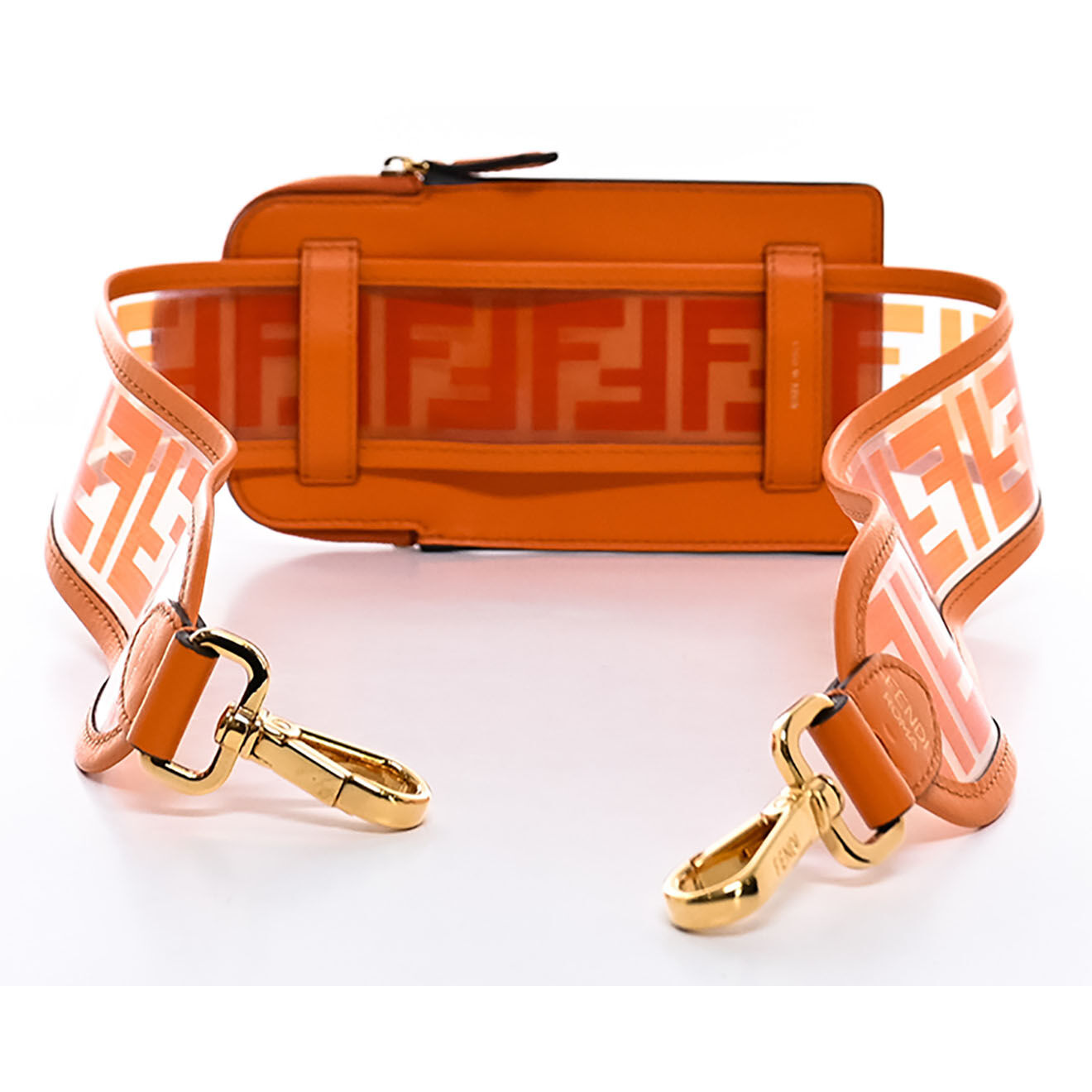 Fendi Pochette de téléphone en Cuir orange - Très bon état - 10x18 cm