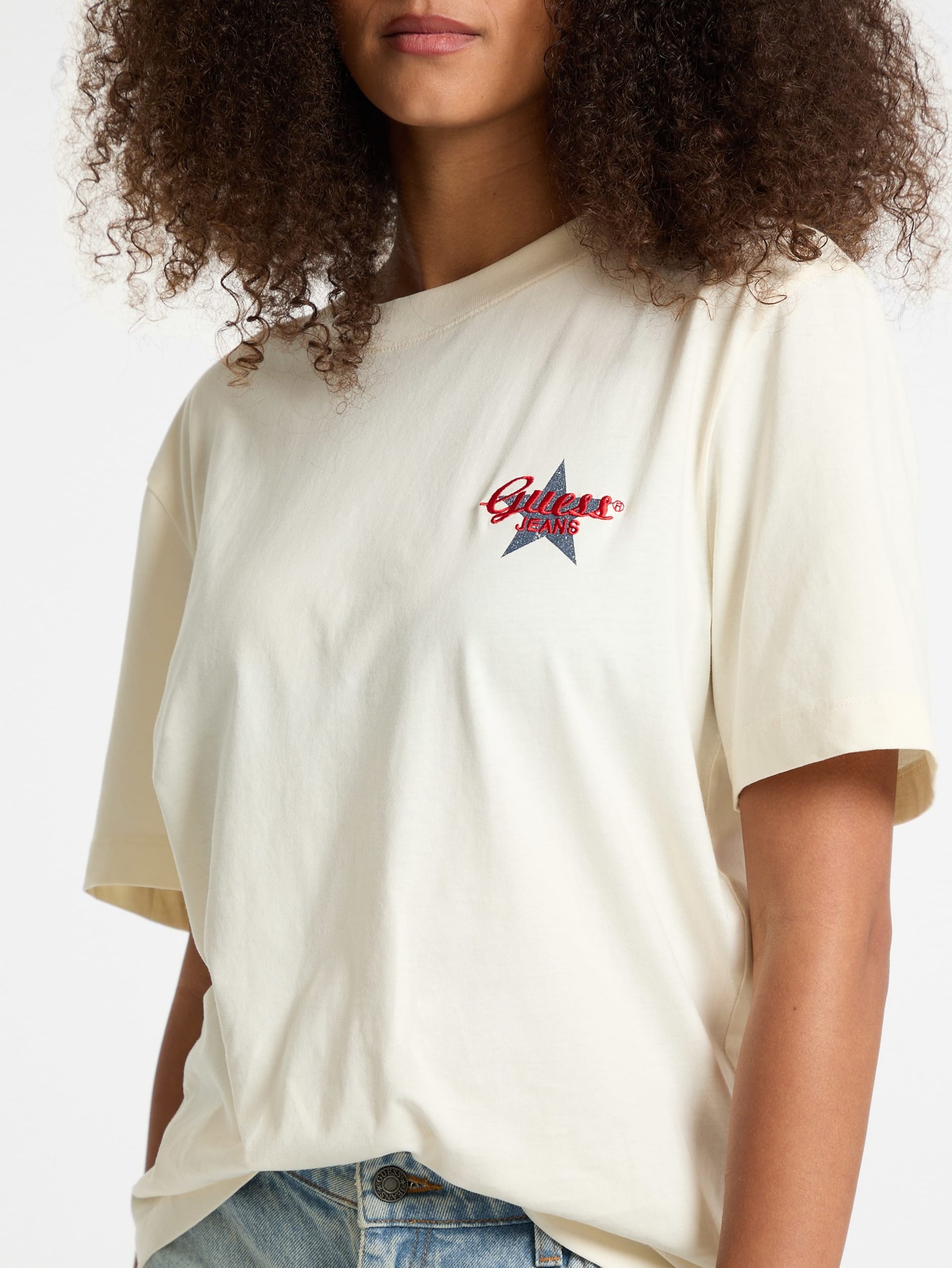 Camiseta Oversized com Logo de Estrela