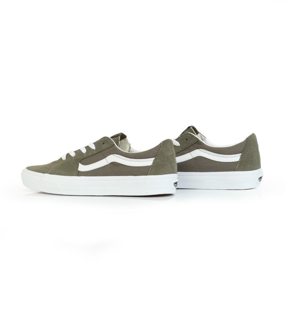 Tênis Vans Sk8-Low de camurça verde