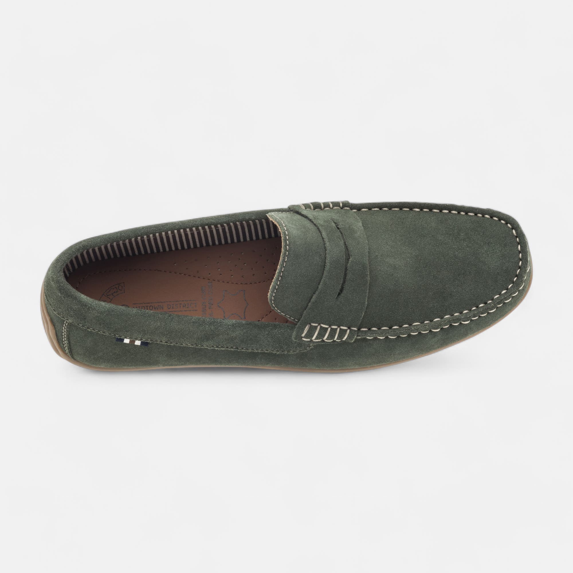 Mocassins Homme en cuir vert