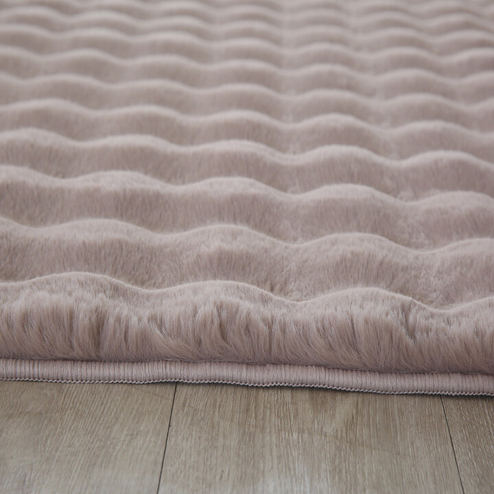 Zacht hoogpolig vloerkleed - Ambrey 3D Beige