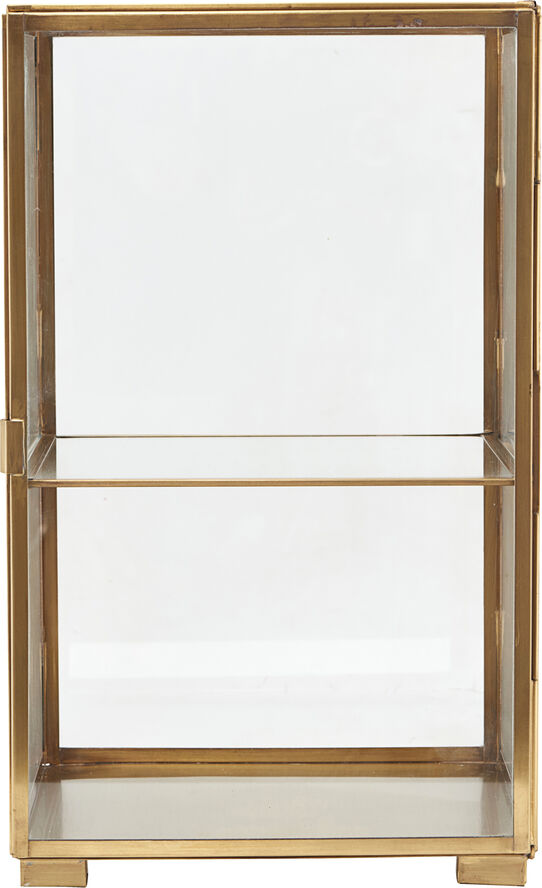 House Doctor Kabinet, Messing, l: 25 cm, b: 25 cm,h: 41 cm Messing & transparent