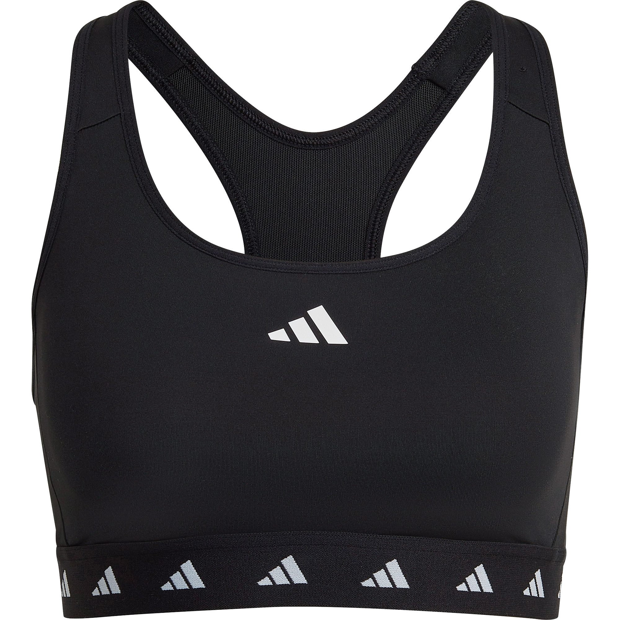 adidas Powerreact Training Medium-Support Techfit Sport BH Damen schwarz