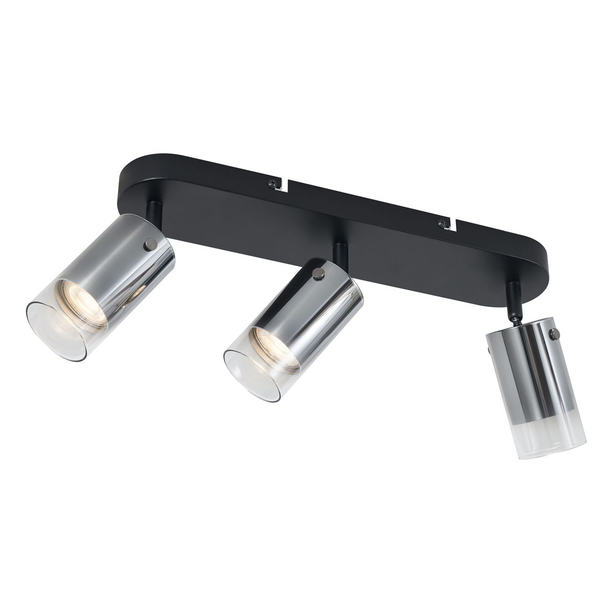 Moderne plafondspot gunmetal 3-lichts draai- en verstelbaar - Drain