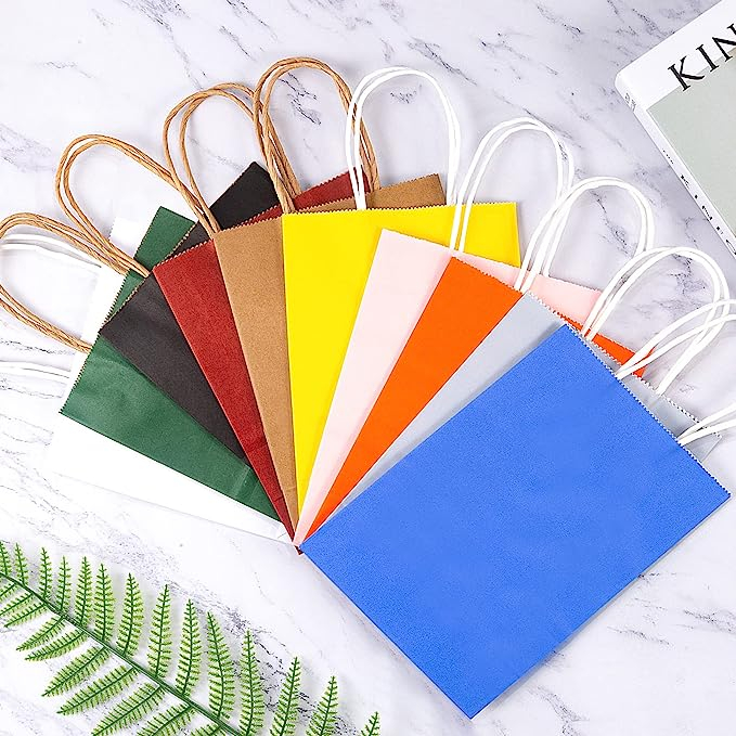 (20er Set) 33x26cm Kraftpapier Tüten Geschenktasche Candy Gift Bags Papiertüten - Blau