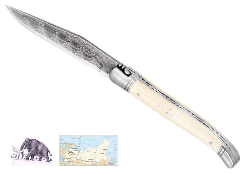 Couteau Laguiole avec un manche en Ivoire de Mammouth