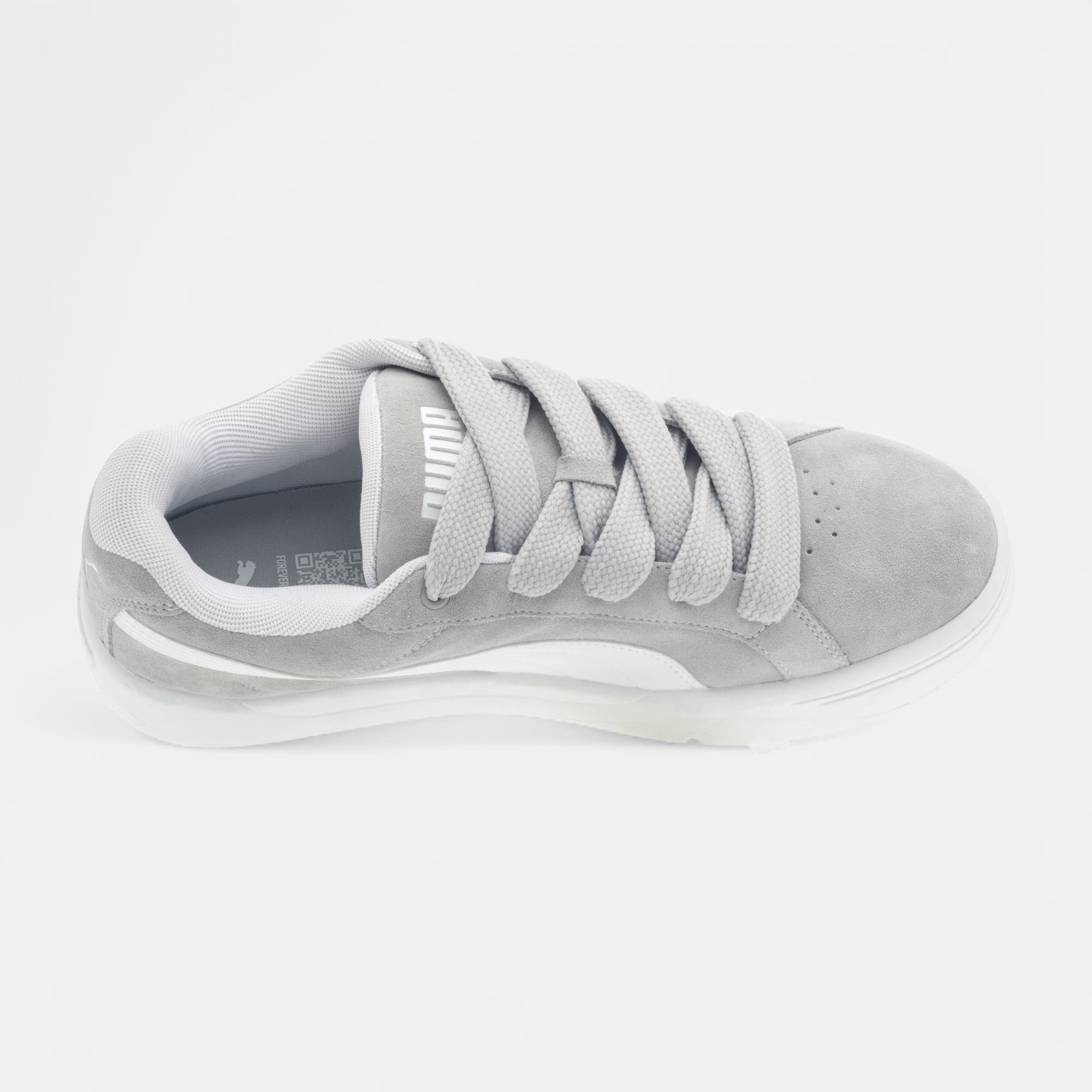 Sneakers Femme en cuir gris