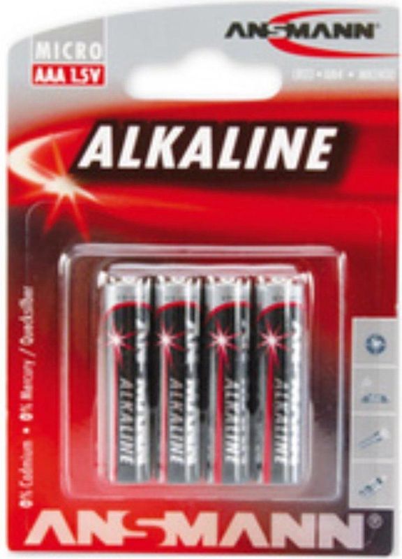 Ansmann - Alkaline-batterijen - Micro AAA - 4 Stuks