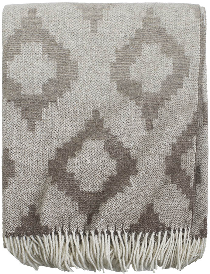 Milia merinoullpledd 130x170 beige