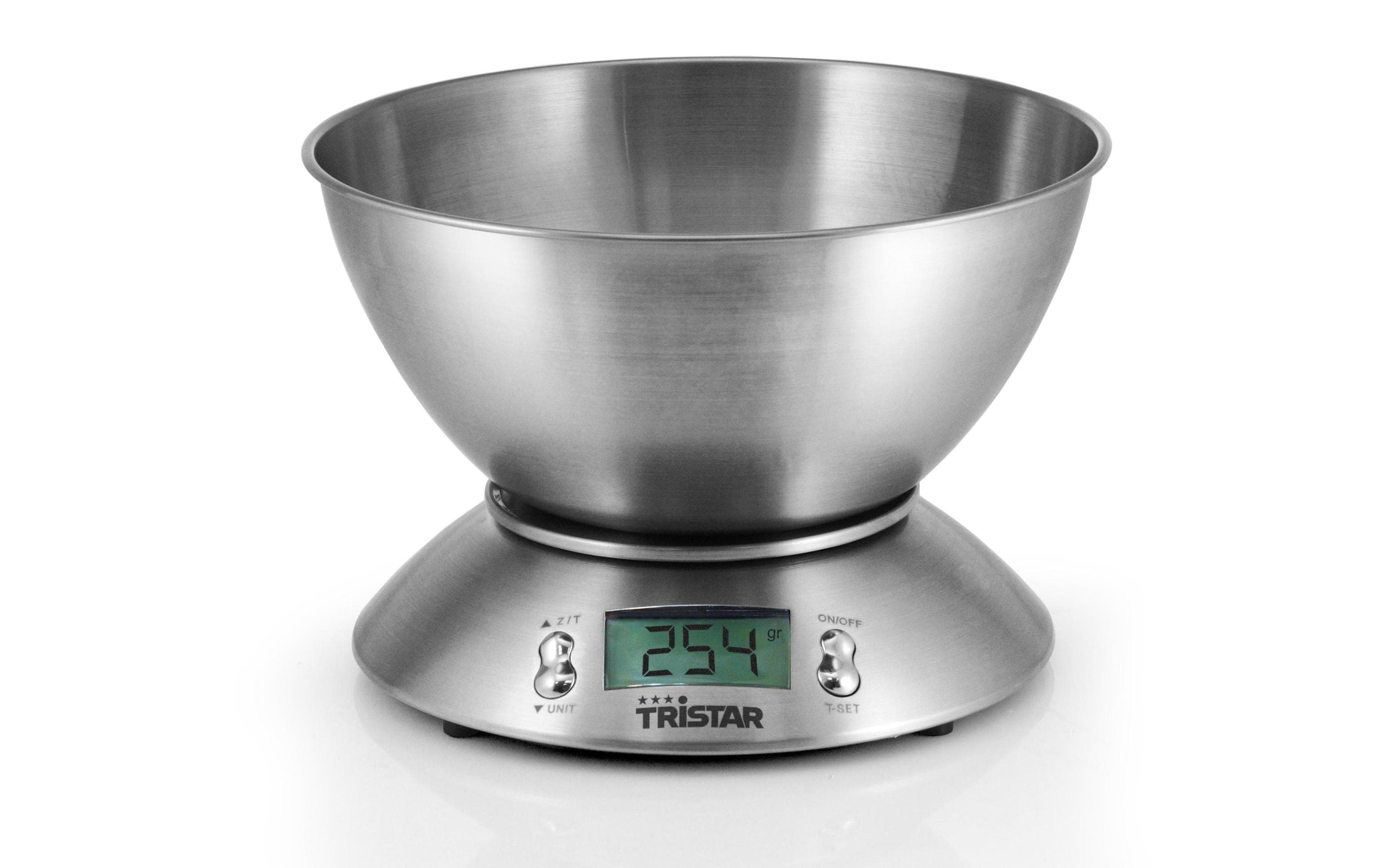 Küchenwaage KW-2436 SilberKüchenwaage mit Rührschüssel im eleganten Edelstahldesign
