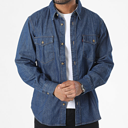 Chemise Jean Manches Longues A1919 Bleu Denim