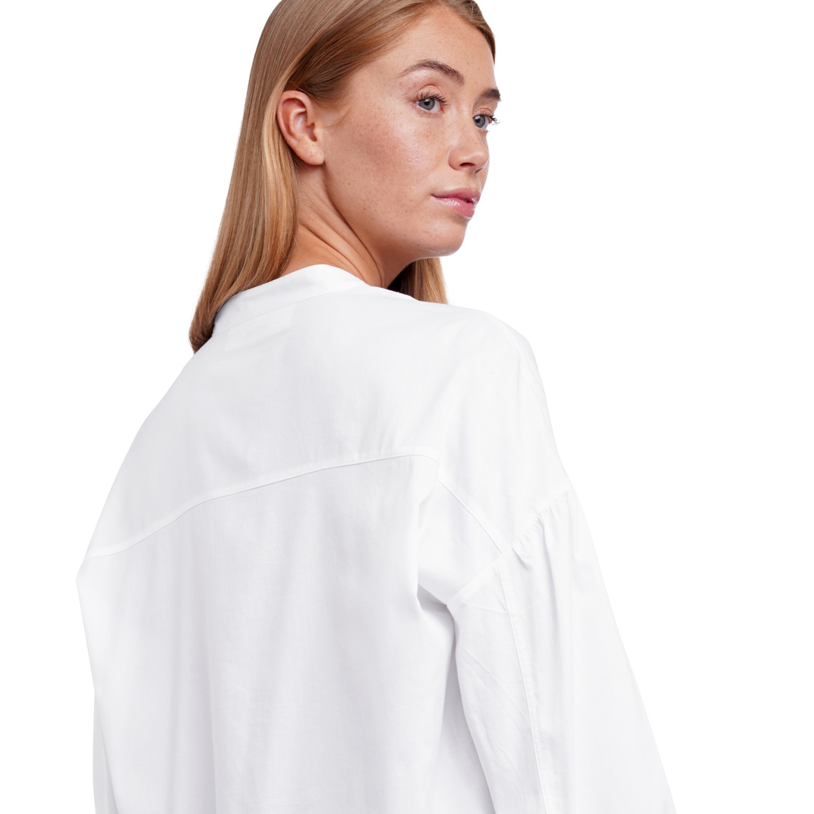 Jonas Nielsen Damen Bluse mit verdeckter Knopfleiste weiss