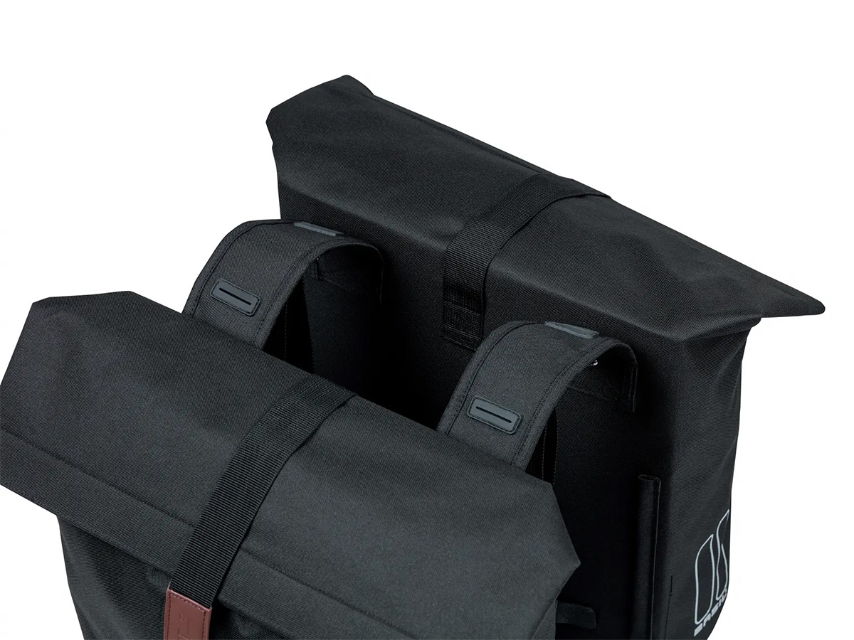 Basil City dubbele fietstas - Black