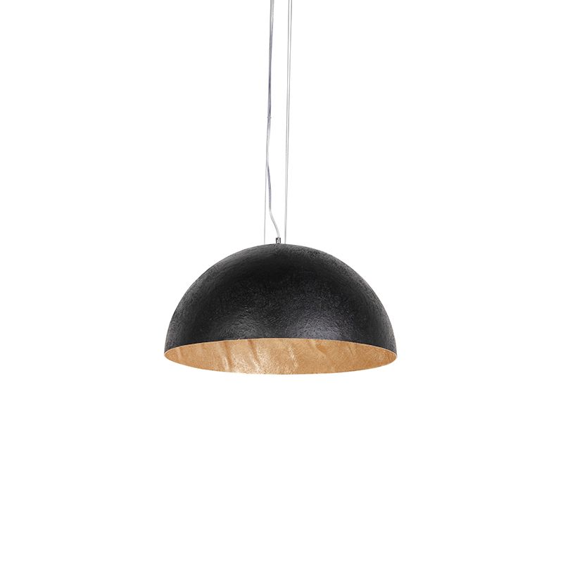 Industriële hanglamp zwart met goud 50 cm - Magna