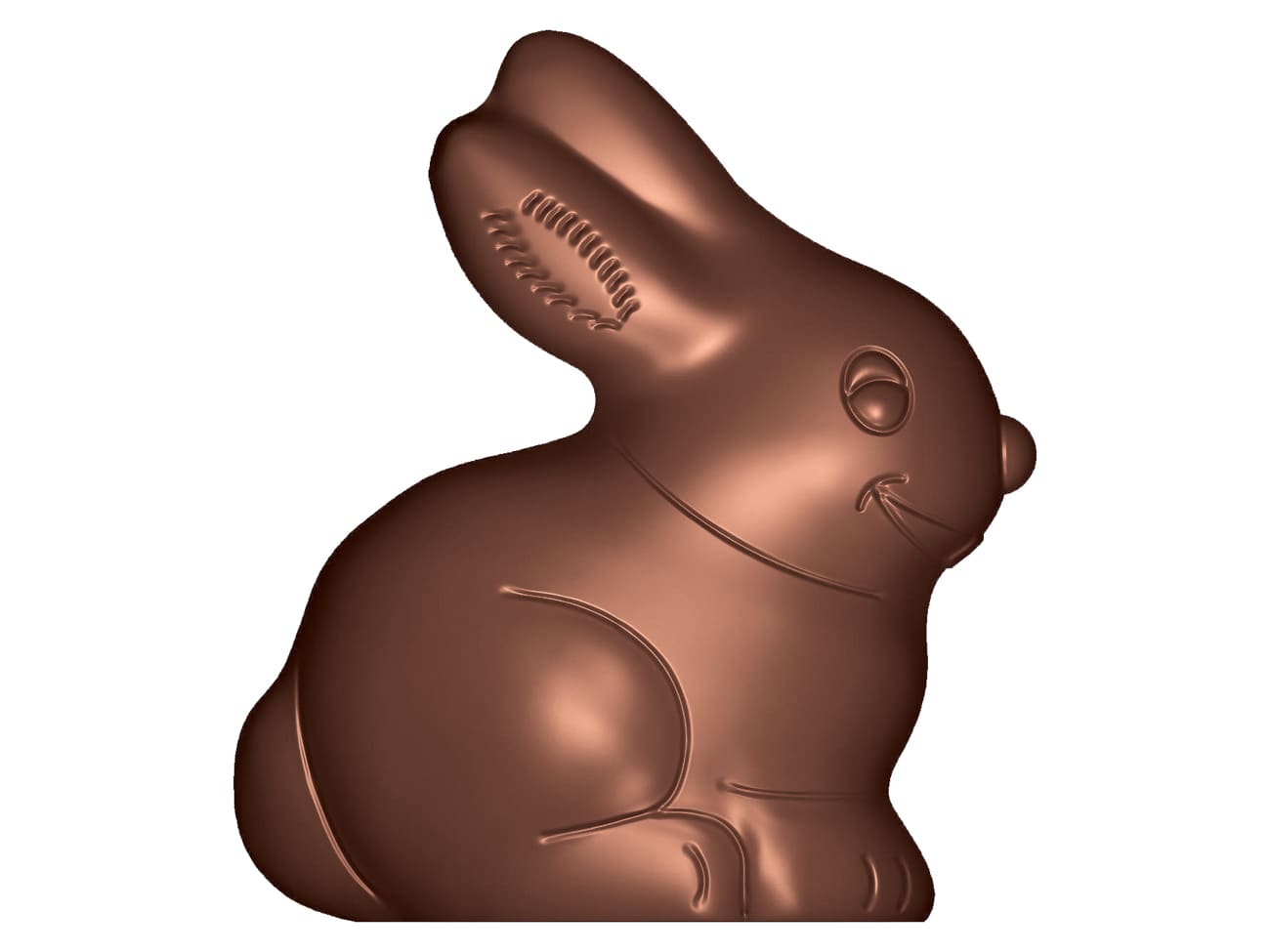 Moule chocolat - Lapin moderne