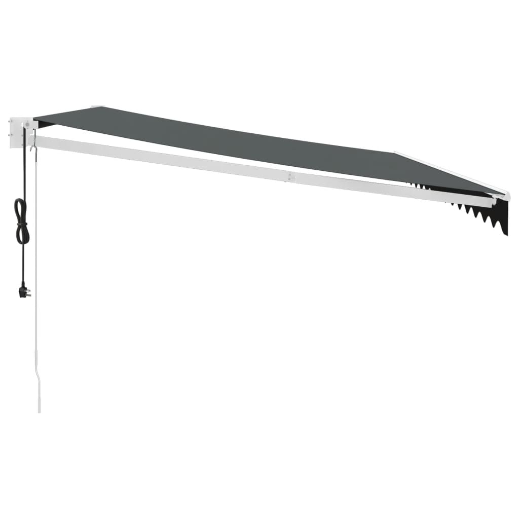 Auvent rétractable automatique anthracite 4x3 m