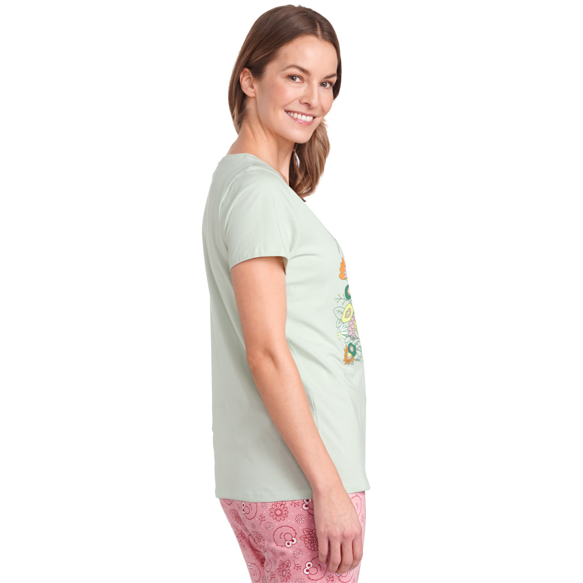 Gina Benotti Sesamstraße Shorty mit Krümelmonster-Print hellgrün / rosa