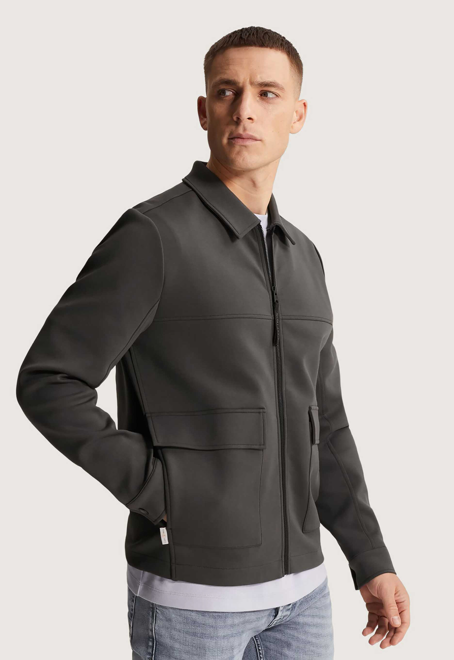 Cast Iron Interlock Zip Jacket