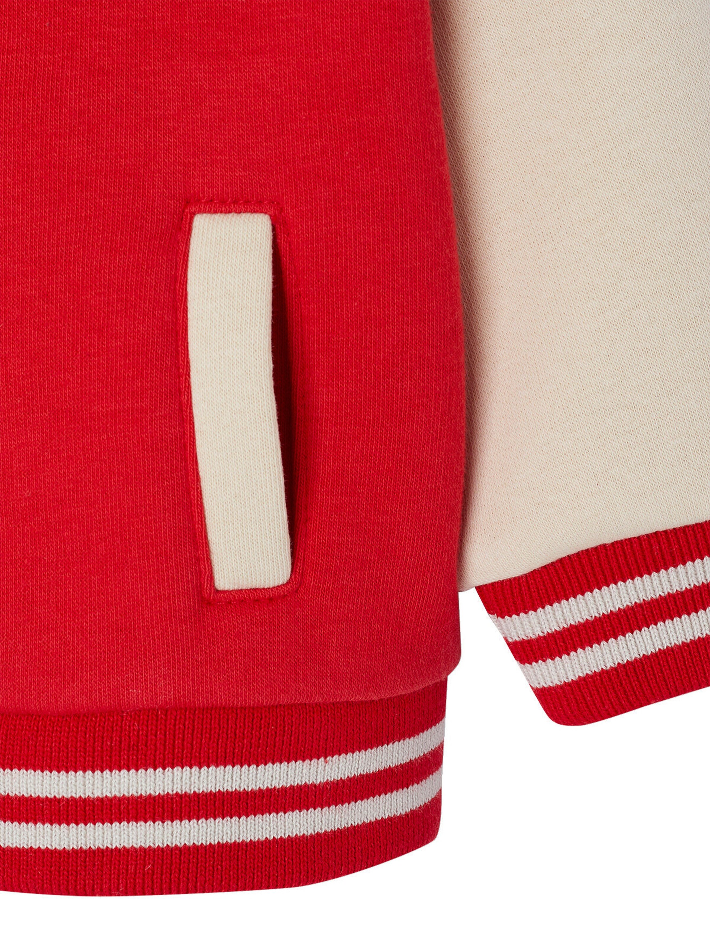 Vertbaudet Baby Sweatjacke im College-Style mit Recycling-Polyester rot