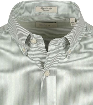 Gant Poplin Banker Overhemd Streep Groen 3000140-362 kopen