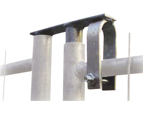 Draaischarnierdeurverbinder voor bouwhekdeurelement, verzinkt staal, 220 mm