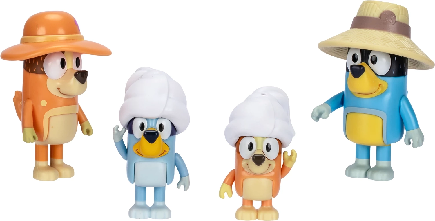 (7-tlg. Set) Bluey Familien Figuren Kinder Spielzeug Family Trip Puppenhaus Zubehör (17654)