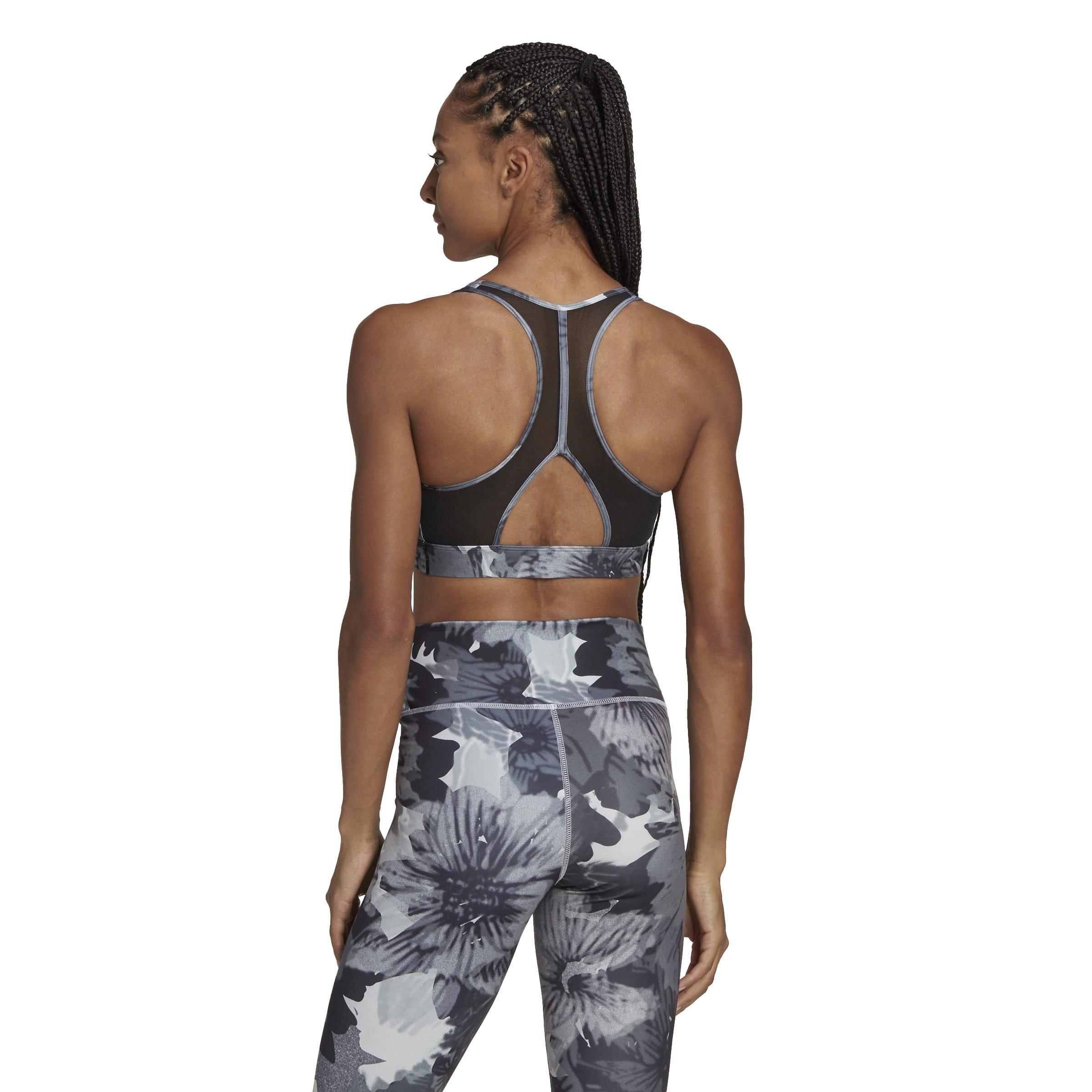 adidas Powerreact Training Medium Support Allover Print Bra