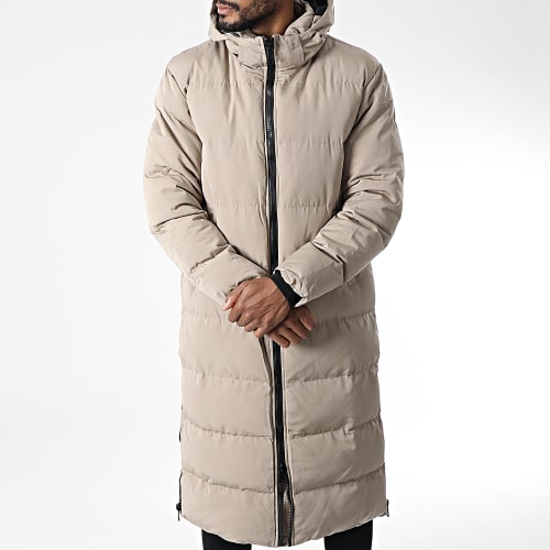 Doudoune Capuche Longue Beige