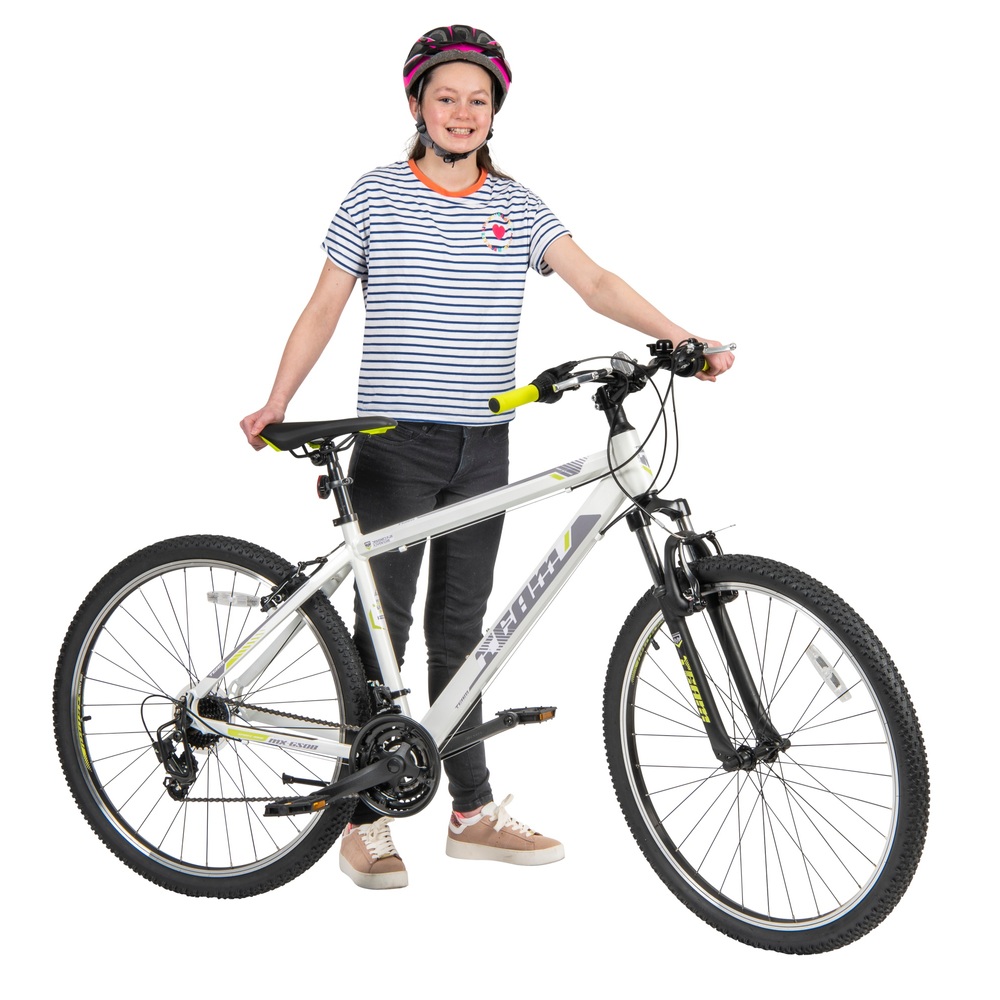 27,5 Zoll Team-Mountainbike aus Aluminium, weiß/grün