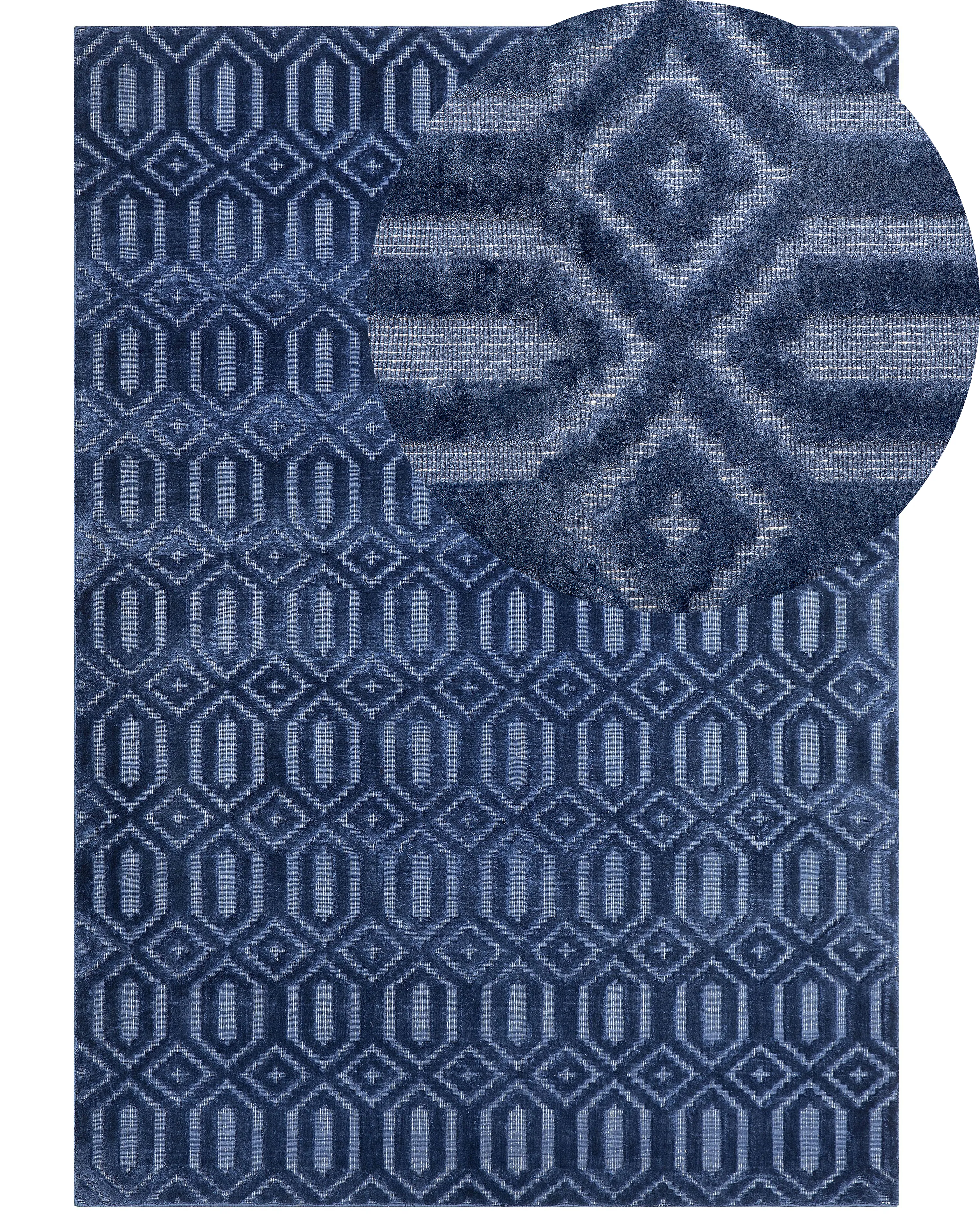 Vloerkleed ADATEPE Marineblauw 160 x 230 cm Viscose