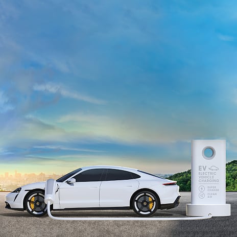Sharper Image Porsche Taycan Turbo S fjernstyret bil