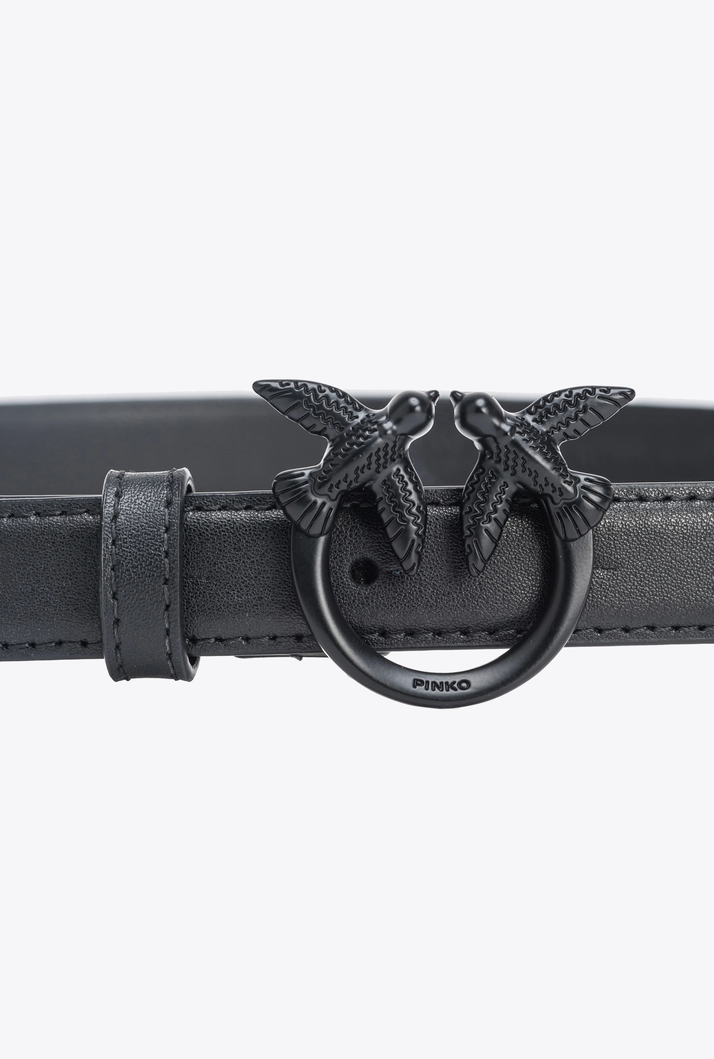 Fine ceinture love birds color block | Noir