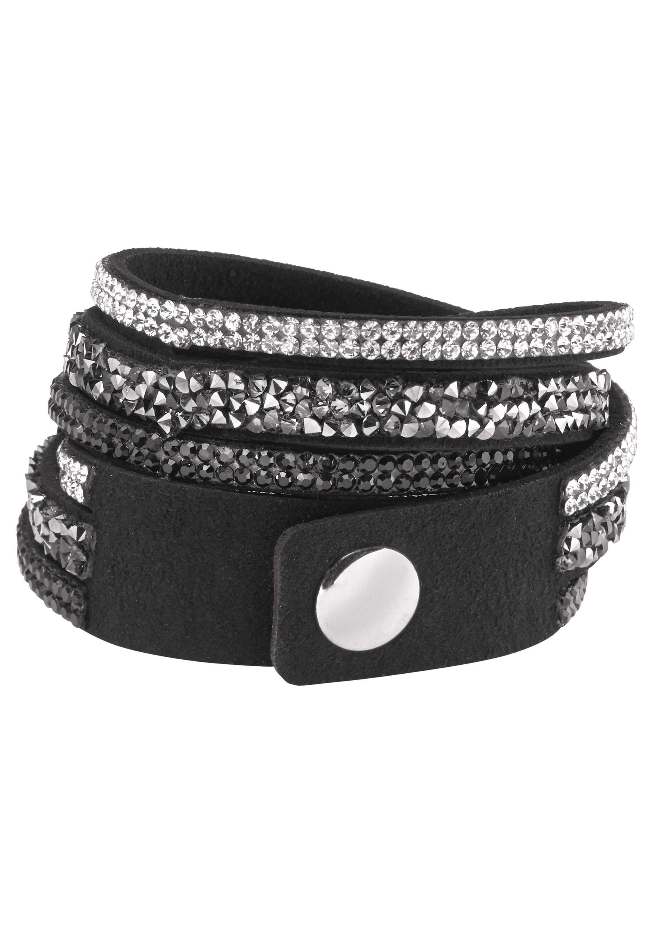 Firetti Armband »Wickelarmband« mit Glasstein