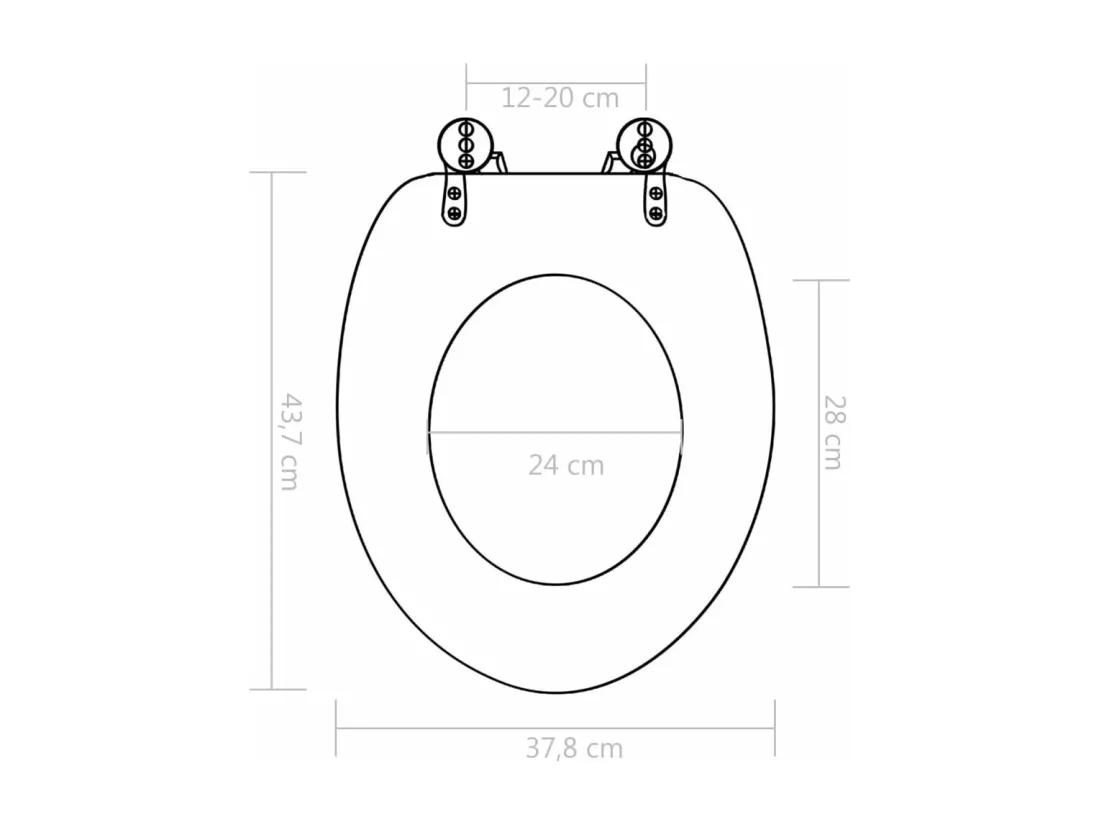 Siège WC MDF Couvercle effet bois 37.8 x 43.7 x 5 cm 02_0002902