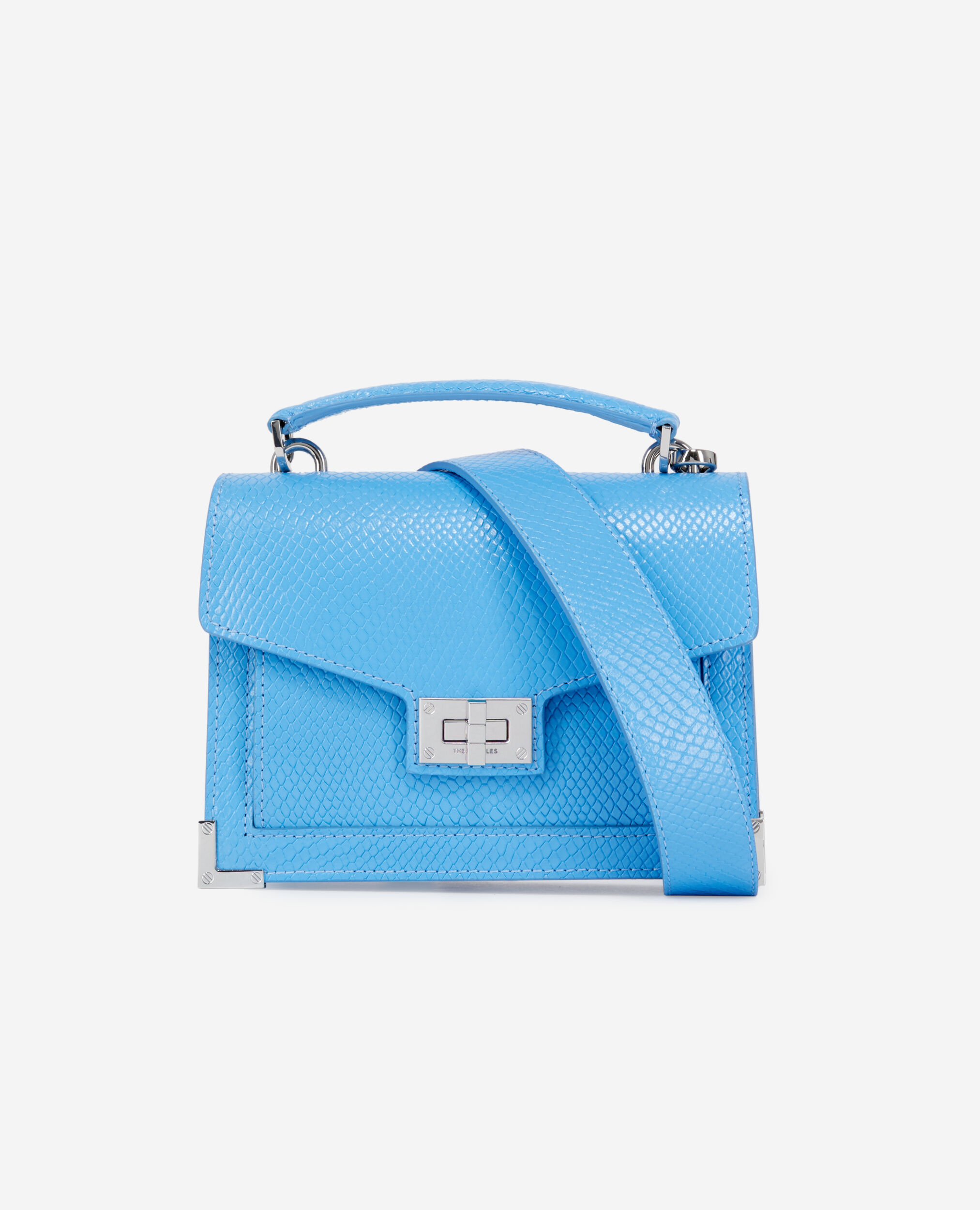 Sac Emily small en cuir bleu