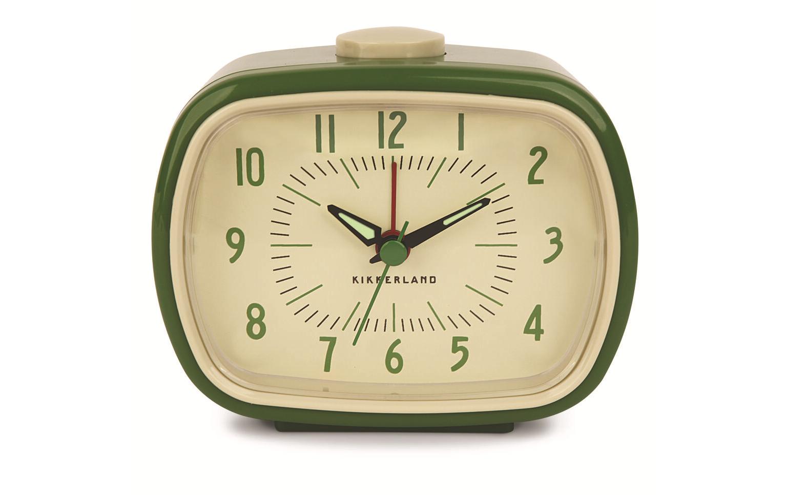 Klassischer Wecker Beige/GrünAnaloger Wecker