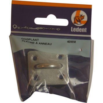 Ledent oog op plaat 40 mm
