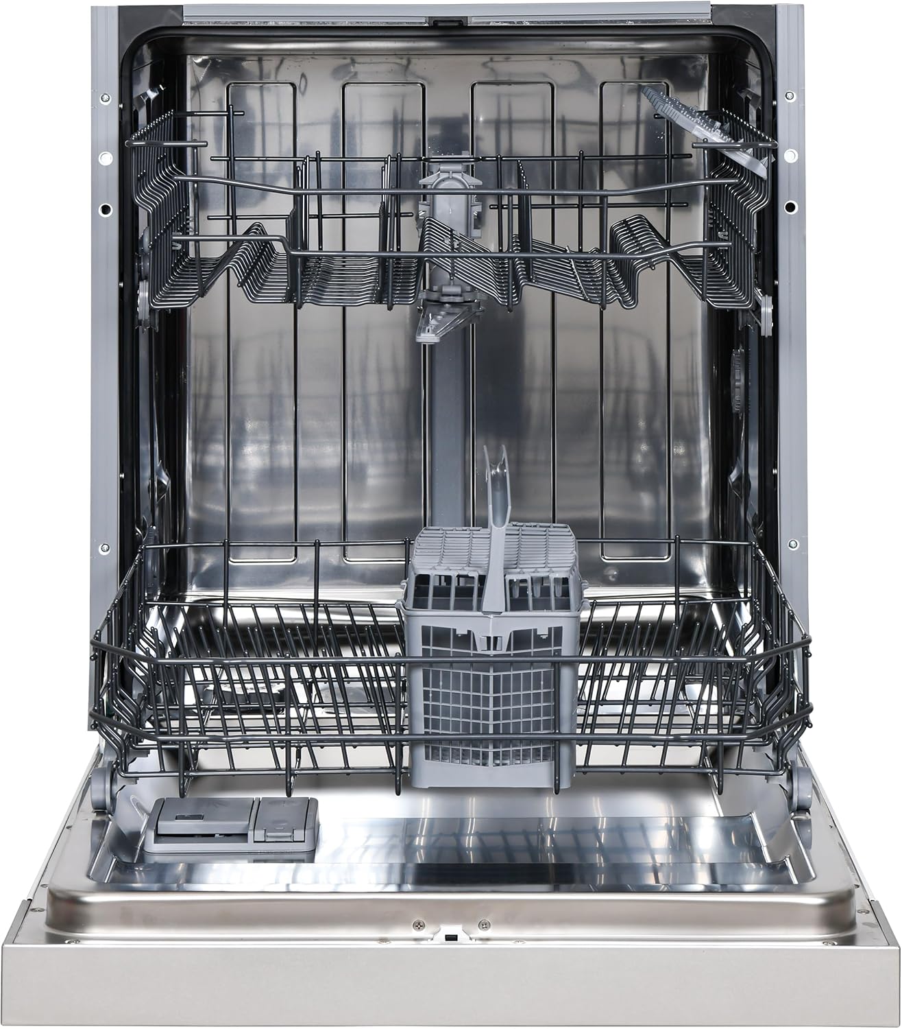 Telefunken Geschirrspüler 60 cm teilintegrierbar, Einbau Spülmaschine, 12 Maßgedecke, 6 Programme, AquaStop, Startzeitvorwahl, Auto-Door, leise 45 dB, Eco, höhenverstellbar, Besteckkorb, GET6012DI