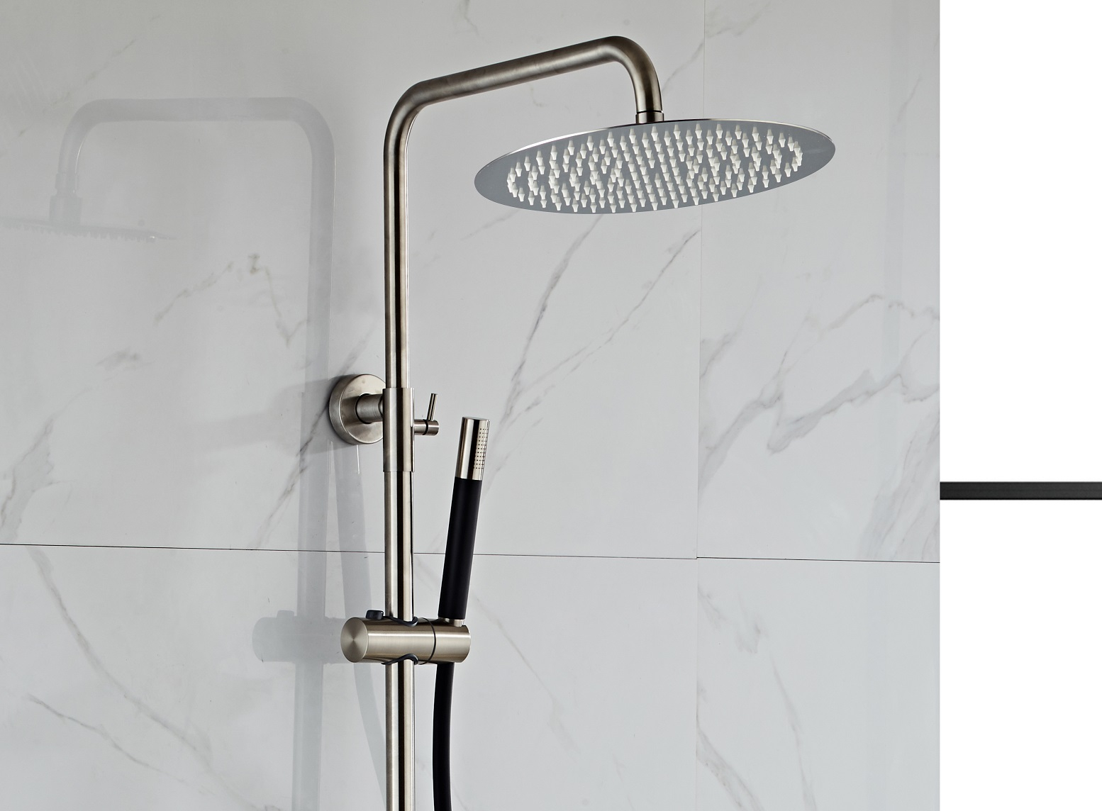 Saniclear Exclusive Pro volledig 304 RVS regendouche opbouw 30cm zwart