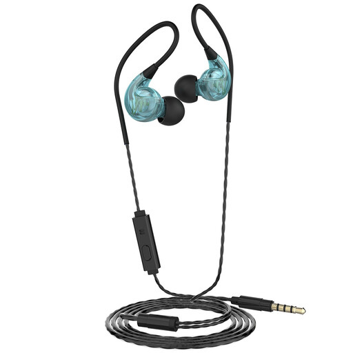 Fones de ouvido esportivos estéreo Muvit M1s V2 azuis com conector de 3,5 mm