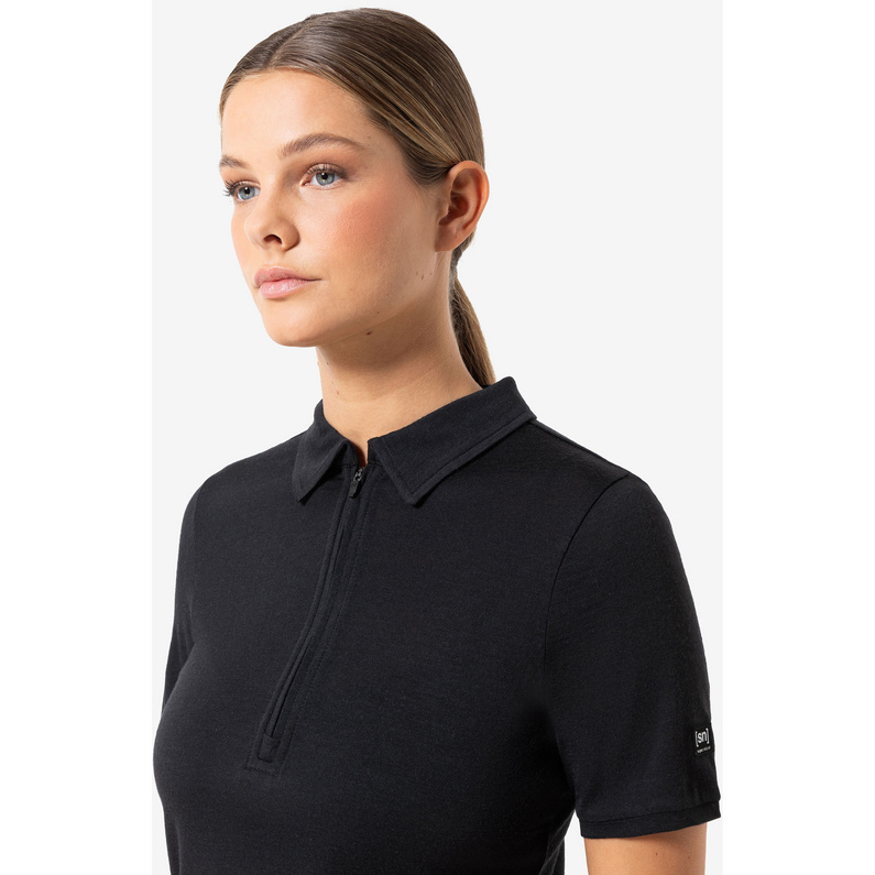 Super.Natural Damen Zip Polo T-Shirt