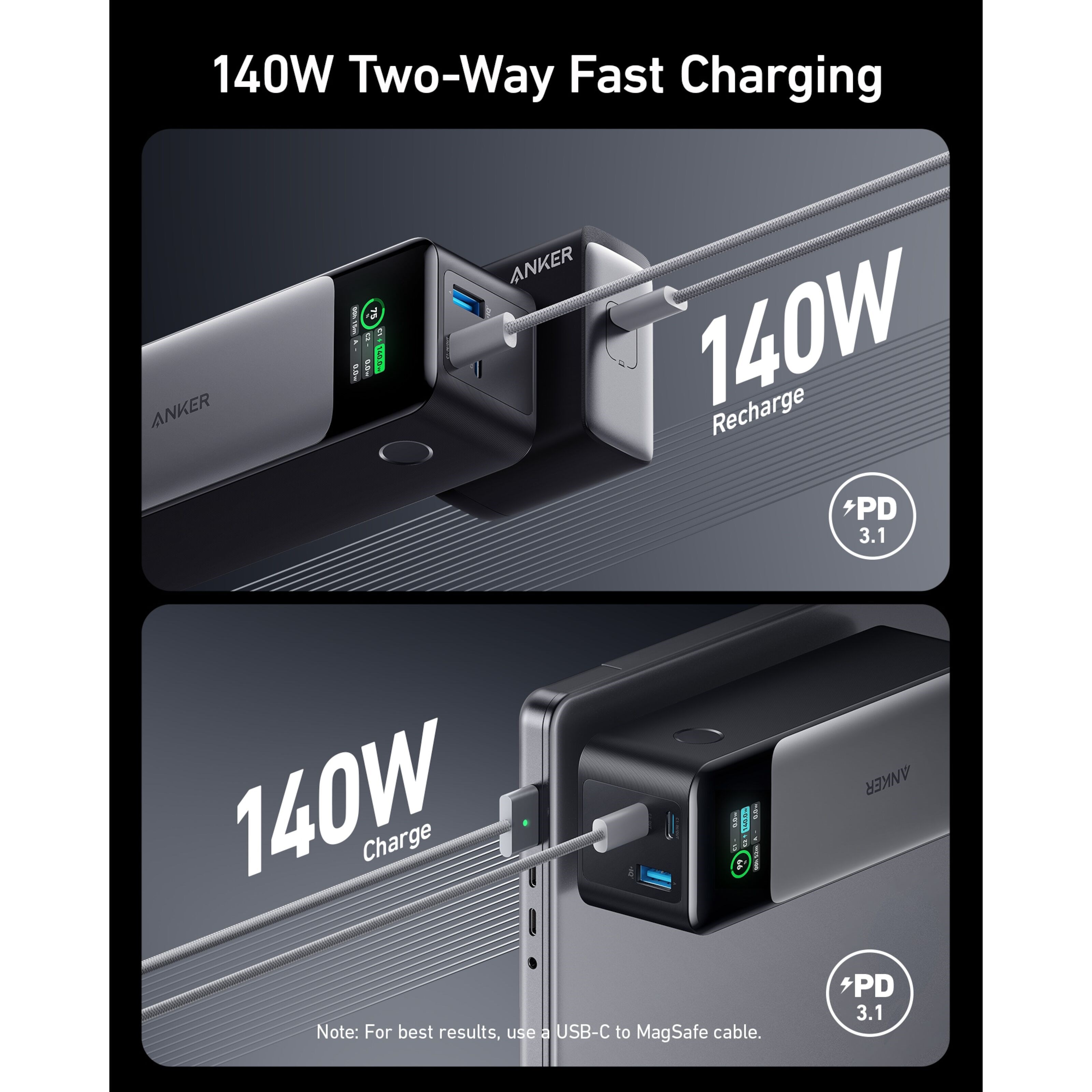 Anker 737 Powerbank 140 W PD 3.1 24000 mAh
