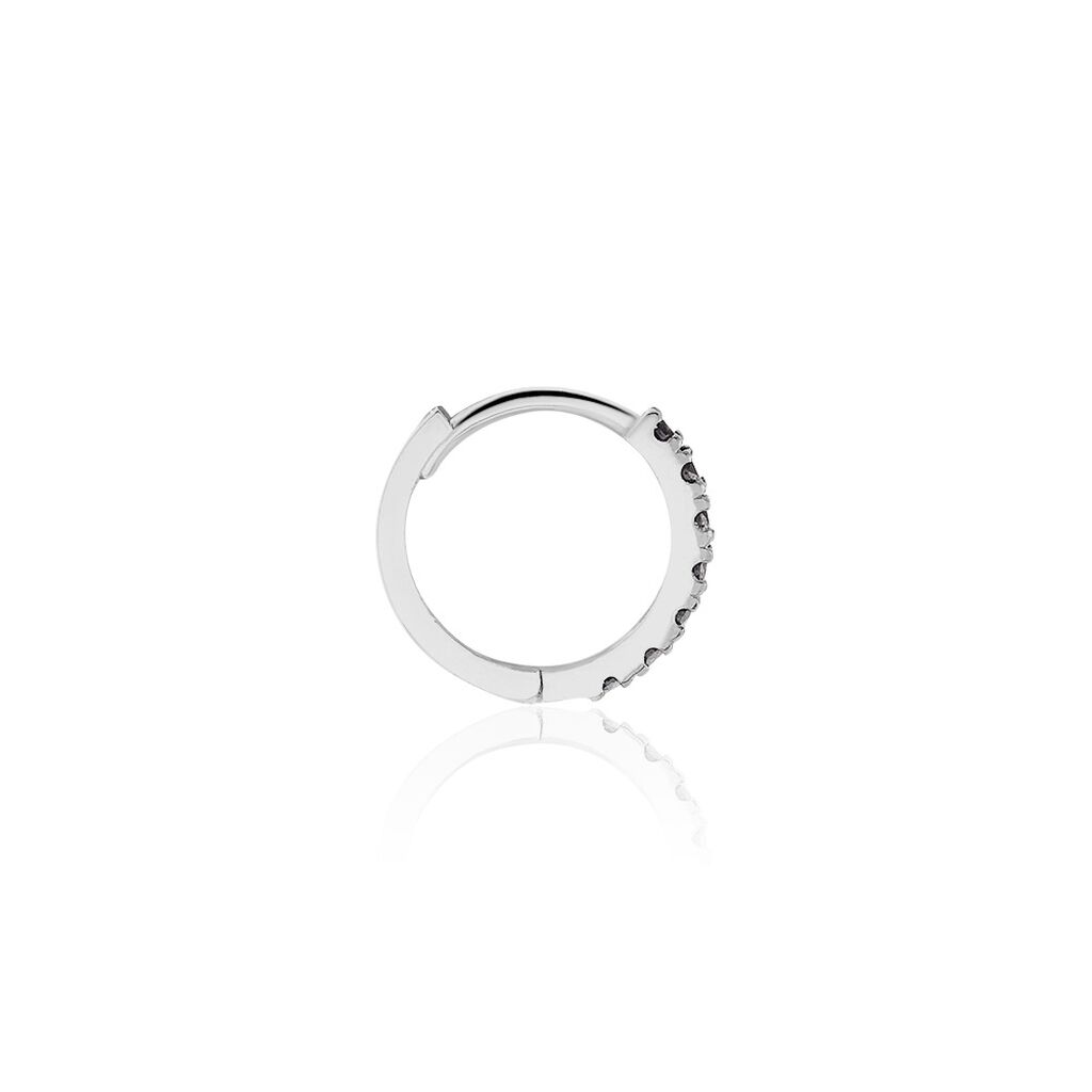 Créoles Vito Or Blanc Oxyde De Zirconium