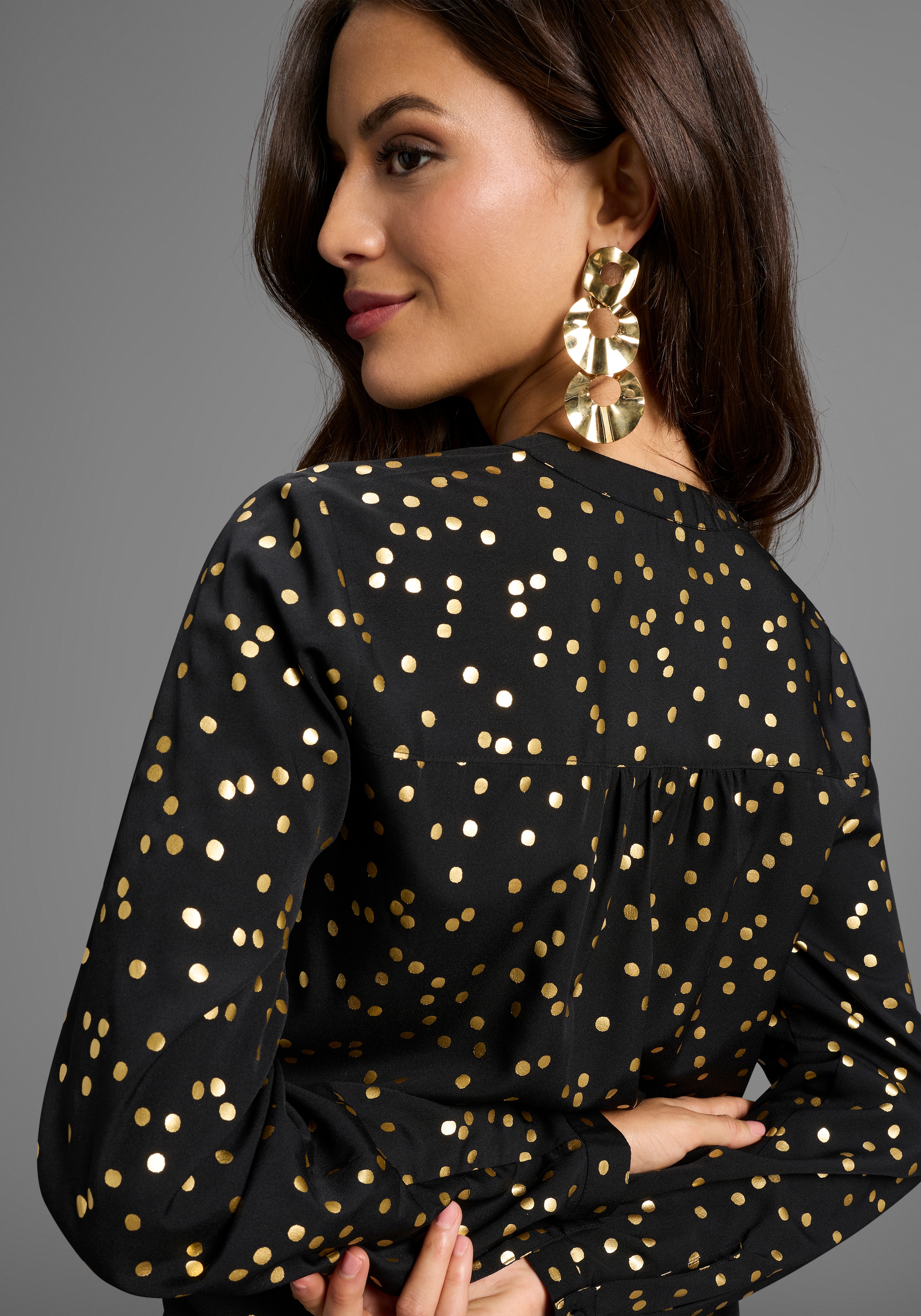 Laura Scott Langarmbluse , mit Glitzerdruck